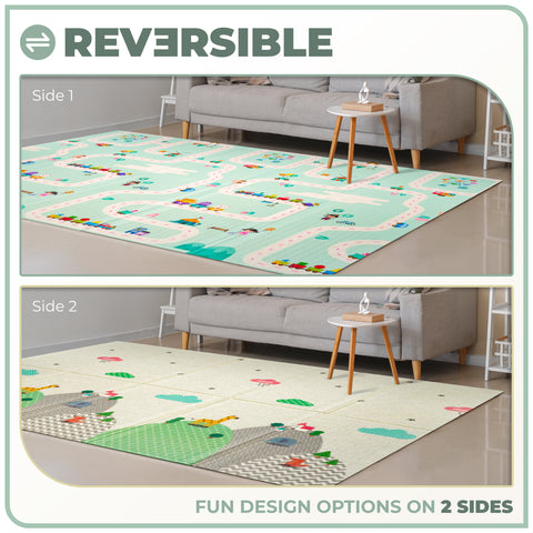 78" Road Trip Route Kids Foam Mats