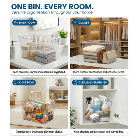 Clear Storage Bins Large