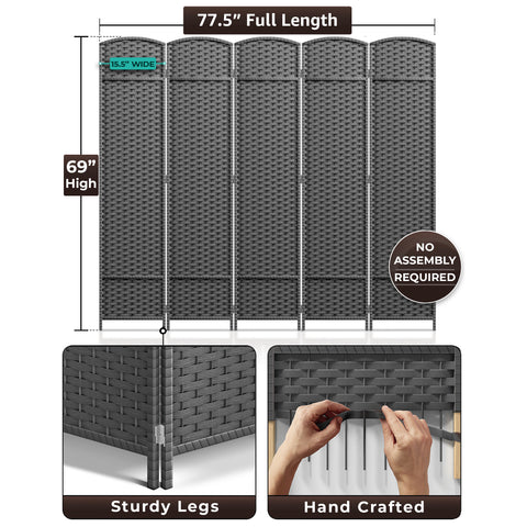 Panel Room Divider (Double Hinged)