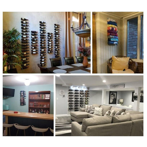 6-Tier Bottle Wall Mounted Wine Rack