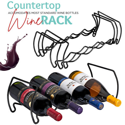 6-Tier Stackable and Detachable Wine Rack Holds 24 Bottles