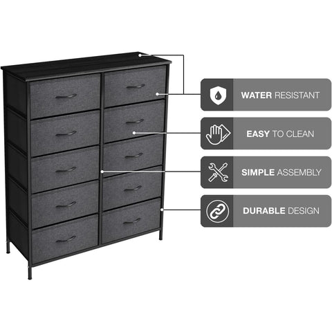 10 Drawer Wide Dresser