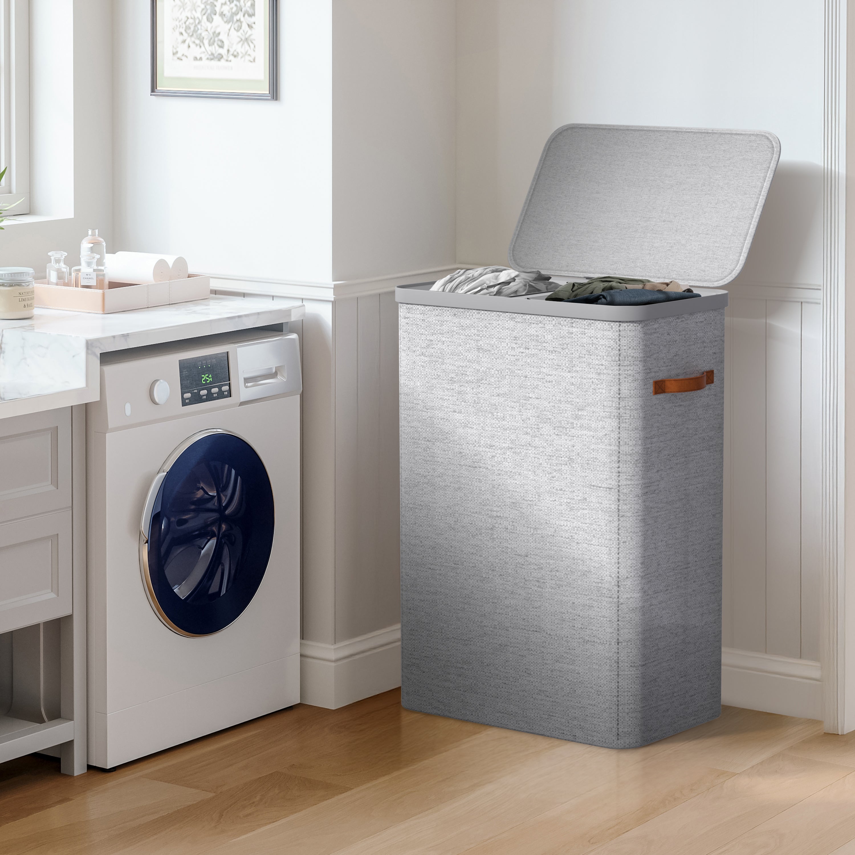 Collapsible Laundry Hamper with Lid - Sorbus Home