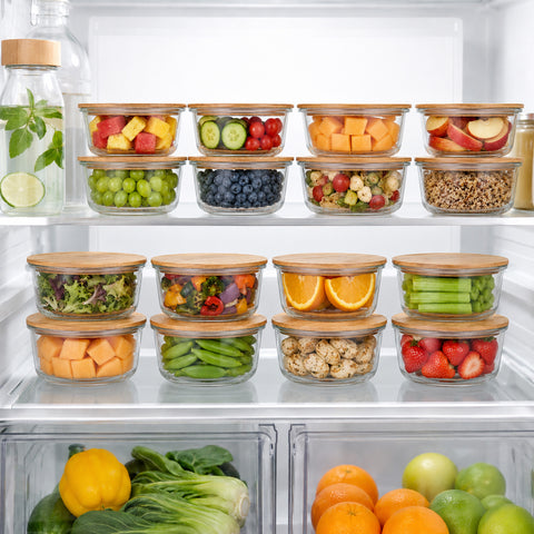 8-Pack Glass Food Storage Containers
