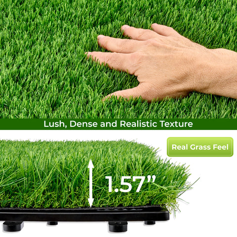 Artificial Interlocking Fake Grass Tiles