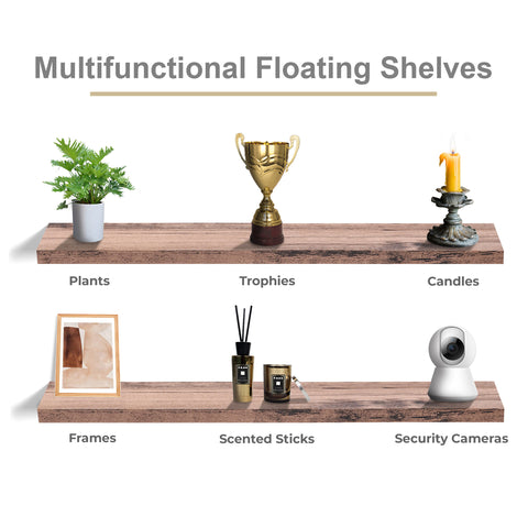 55-Inch Extra Long Floating Shelves (Set of 2)