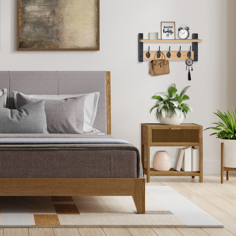 Coat Hooks Wall Mount Floating Shelf (Large & XL)