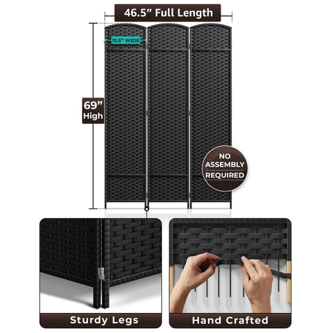 Panel Room Divider (Double Hinged)
