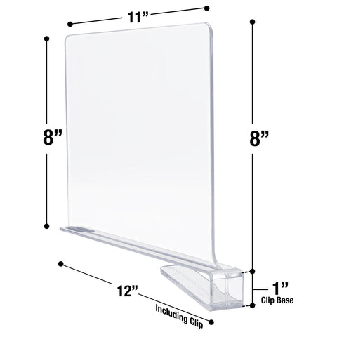 Clear Shelf Divider Set (Clip-On)