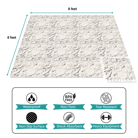 16 Tiles 64 Sq ft Wood Grain Foam Tiles