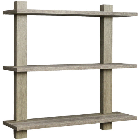 Asymmetric Wood Floating Shelf (3 Tier)