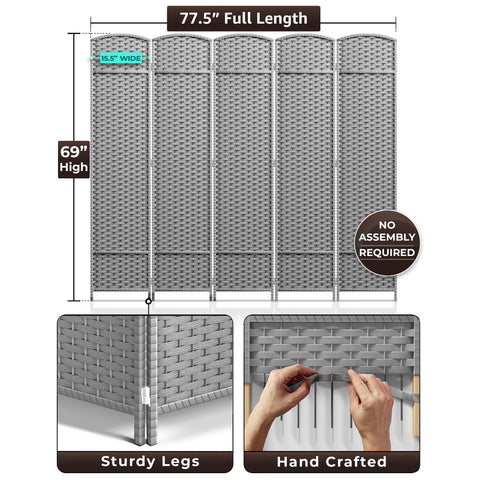 Panel Room Divider (Double Hinged)