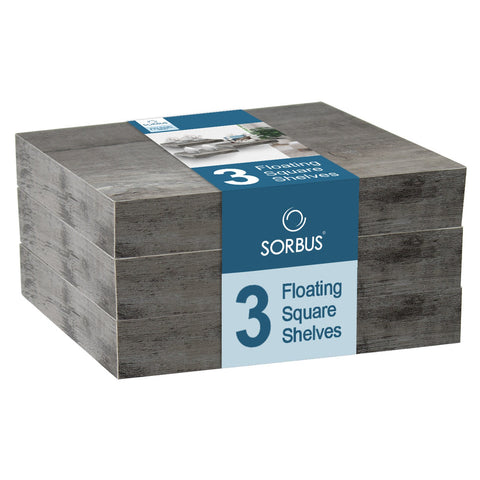 Floating Square Shelves (3 Pack)