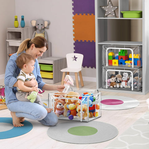 Storage Bins with Metal Frame - Sorbus Home