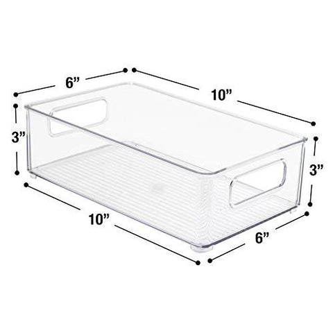 Fridge & Pantry Plastic Storage Bins Set