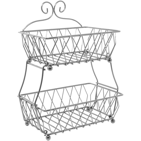 Wire Breadbasket Stand (2 Tier)