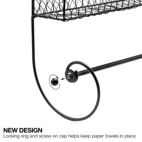 Paper Towel Holder with Multi-Purpose Shelf