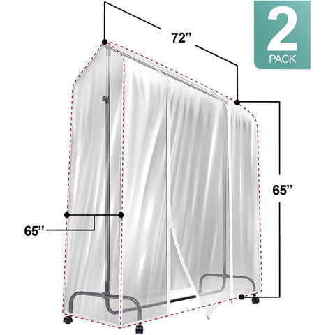 Clear Garment Rack Cover (6 Ft)