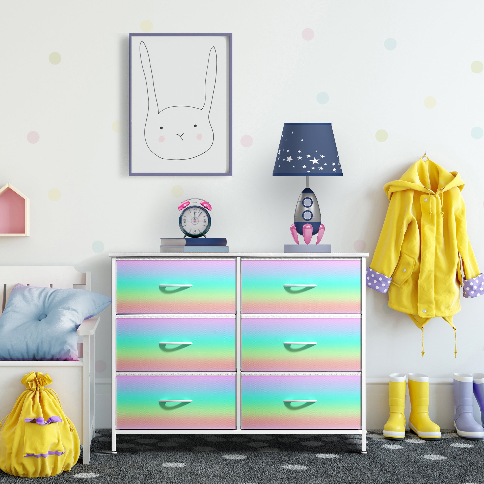 6 Drawer Fabric Dresser – Sorbus Home