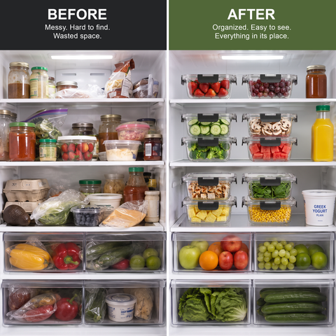 5-Pack 2-Compartment Food Storage Containers with Lids