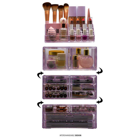 Makeup Organizer Case (12 drawer 4Pc)