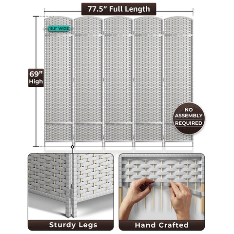 Panel Room Divider (Double Hinged)