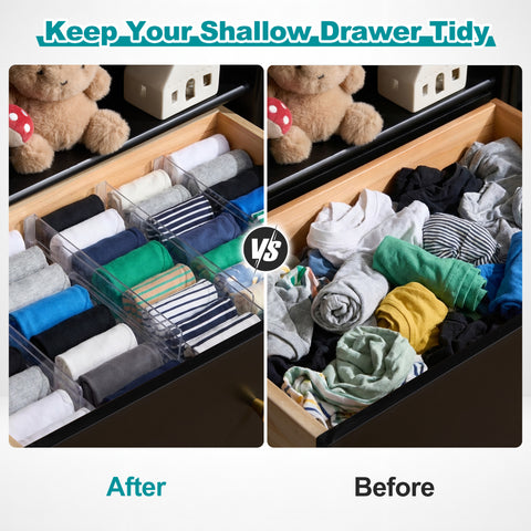 8 Pack Adjustable Drawer Dividers