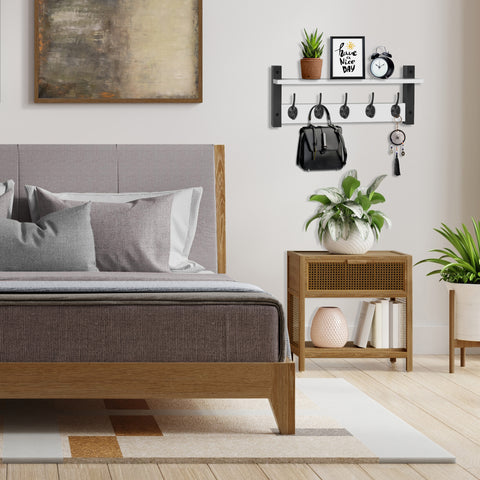 Coat Hooks Wall Mount Floating Shelf (Large & XL)