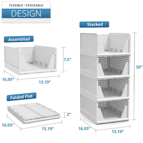 Stackable Shelf Organizer (Set of 4)