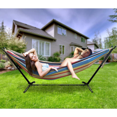 Double Hammock with Steel Stand