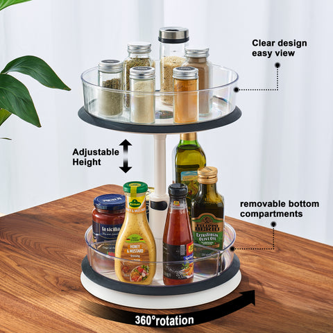 2-Tier Rotating Kitchen Organizer