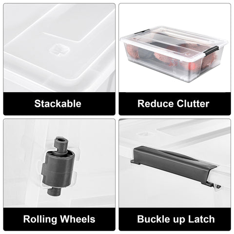 Underbed Bins with Lids (Set of 2)