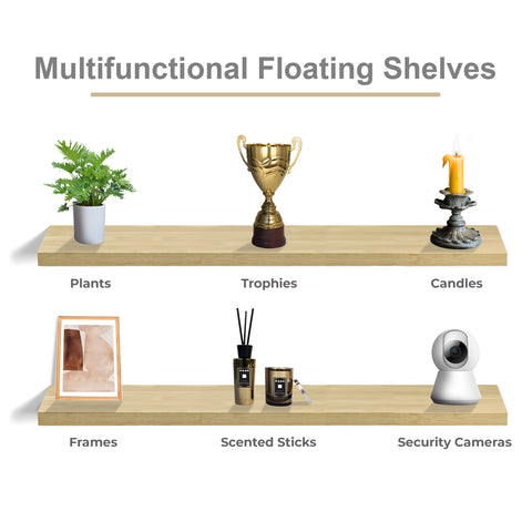 55-Inch Extra Long Floating Shelves (Set of 2)