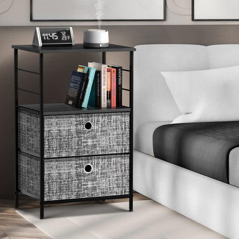 Sorbus 2 Drawer Nightstand shelf for Bedroom, home & office