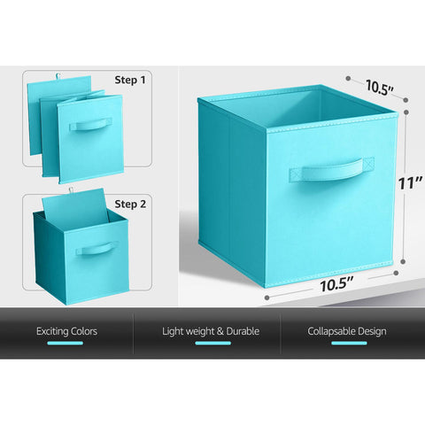 11" Cube Storage Bins (8 Pack Solid)