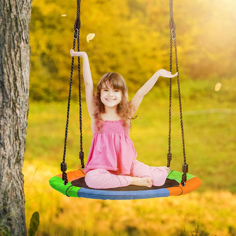 24" Saucer Tree Swing with Flags