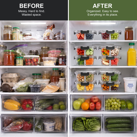 5-Pack 3-Compartment Food Storage Containers with Lids