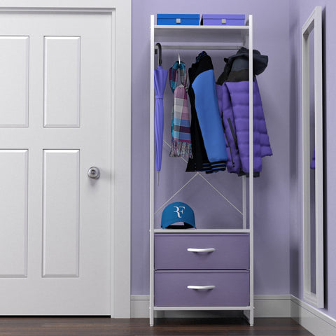 2 Drawer Clothing Rack Storage