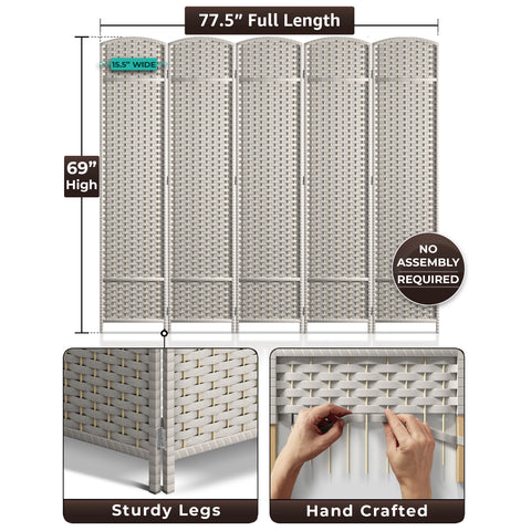 Panel Room Divider (Double Hinged)