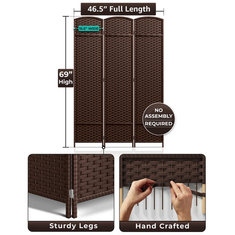 Panel Room Divider (Double Hinged)