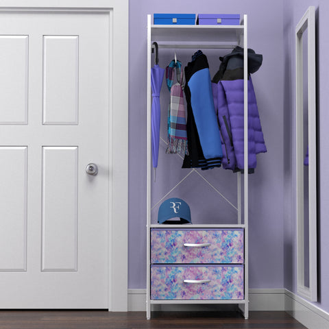 2 Drawer Clothing Rack Storage