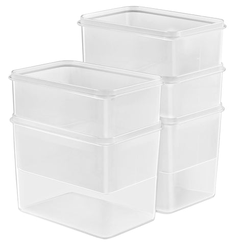 Large Narrow Airtight Food Storage Containers with Lids (5 Pack)