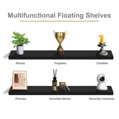 55-Inch Extra Long Floating Shelves (Set of 2)