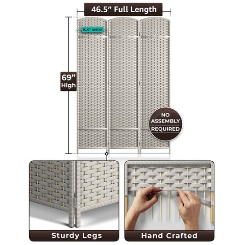 Panel Room Divider (Double Hinged)