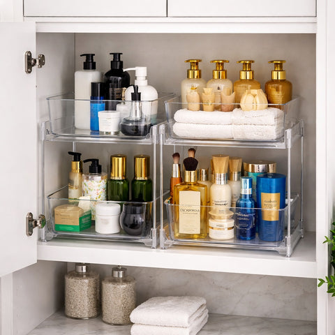 2-Tier Pull-Out Makeup Organizers