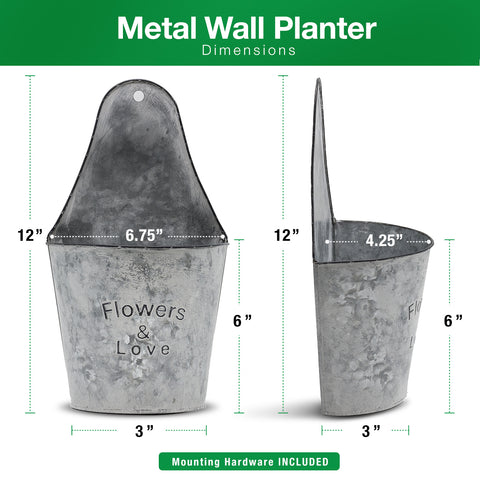 Metal Pocket Planter