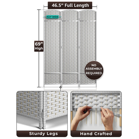 Panel Room Divider (Double Hinged)