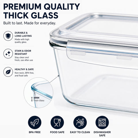 Glass Food Storage Container with Lid