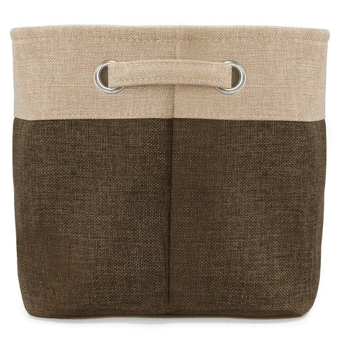 Twill Rope Fabric Storage Bins for Shelves (6 Pack)