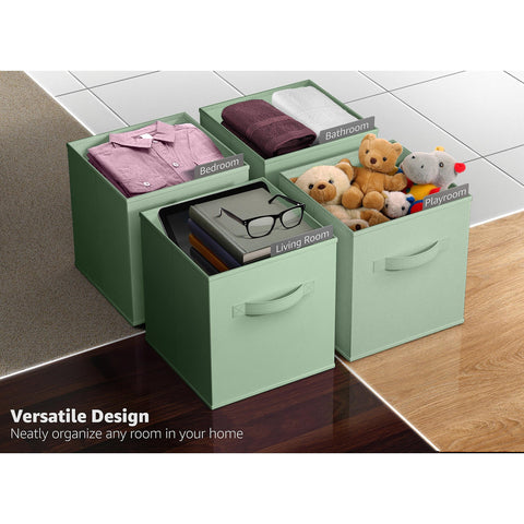 13" Large Cube Storage Bins (6 Pack Solid)